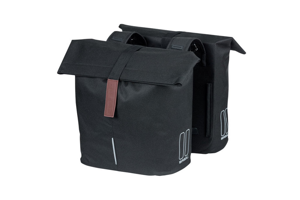 Dubbele-Fietstas-Basil-City-Black-28-32-Liter Dubbele-Fietstas-Basil-City-Black-28-32-Liter